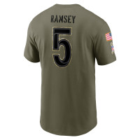 Jalen Ramsey Los Angeles Rams Nike 2022 Salute To Service Name & Number T-Shirt - Olive