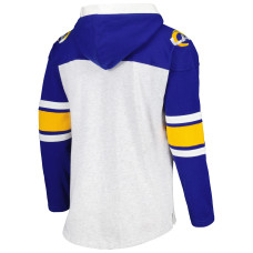 Los Angeles Rams '47 Gridiron Lace-Up Pullover Hoodie - Heather Gray