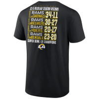 Los Angeles Rams Fanatics Branded Super Bowl LVI Champions Schedule T-Shirt - Black