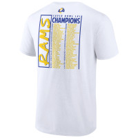 Los Angeles Rams Fanatics Branded Super Bowl LVI Champions Stacked Roster T-Shirt - White