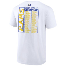 Los Angeles Rams Fanatics Branded Super Bowl LVI Champions Stacked Roster T-Shirt - White