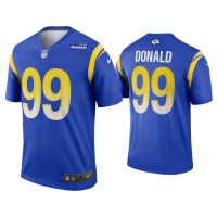 Men Los Angeles Rams #99 2020 Aaron Donald Royal Legend Jersey