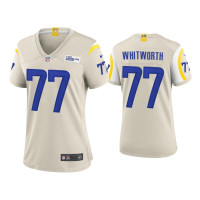 Women Los Angeles Rams #77 2020 Andrew Whitworth Bone Game Jersey