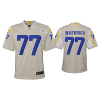 Youth Los Angeles Rams #77 2020 Andrew Whitworth Bone Game Jersey