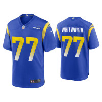 Men Los Angeles Rams #77 2020 Andrew Whitworth Royal Game Jersey