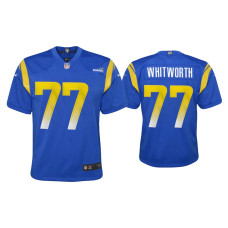 Youth Los Angeles Rams #77 2020 Andrew Whitworth Royal Game Jersey