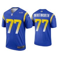 Men Los Angeles Rams #77 2020 Andrew Whitworth Royal Legend Jersey