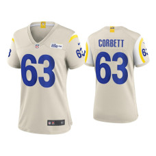 Women Los Angeles Rams #63 2020 Austin Corbett Bone Game Jersey