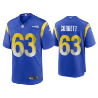 Men Los Angeles Rams #63 2020 Austin Corbett Royal Game Jersey