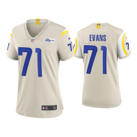 Women Los Angeles Rams #71 2020 Bobby Evans Bone Game Jersey