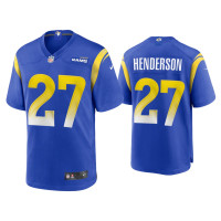 Men Los Angeles Rams #27 2020 Darrell Henderson Royal Game Jersey