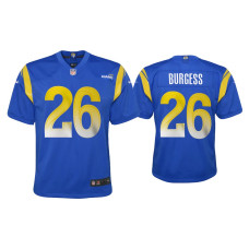 Youth Los Angeles Rams #26 2020 Terrell Burgess Royal Game Jersey