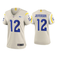 Women Los Angeles Rams #12 2020 Van Jefferson Bone Game Jersey