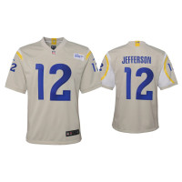 Youth Los Angeles Rams #12 2020 Van Jefferson Bone Game Jersey