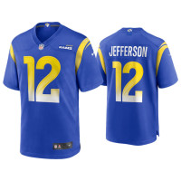 Men Los Angeles Rams #12 2020 Van Jefferson Royal Game Jersey