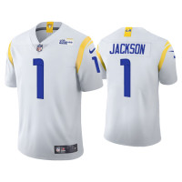 Men Los Angeles Rams #1 2021 DeSean Jackson White Vapor Limited Alternate Jersey