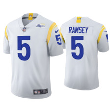 Men Los Angeles Rams #5 2021 Jalen Ramsey White Vapor Limited Alternate Jersey