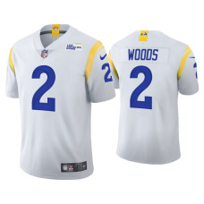 Men Los Angeles Rams #2 2021 Robert Woods White Vapor Limited Alternate Jersey