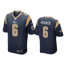 Men Los Angeles Rams #6 Navy Johnny Hekker Nike Game Jersey