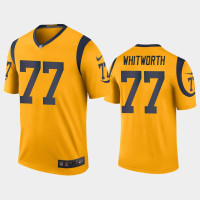 Men Los Angeles Rams #77 Andrew Whitworth Gold Nike legend color rush Jersey