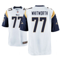 Men Los Angeles Rams #77 White Andrew Whitworth Nike Game Jersey