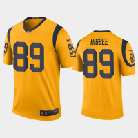 Men Los Angeles Rams #89 Tyler Higbee Gold Nike legend color rush Jersey