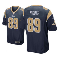 Men Los Angeles Rams #89 Navy Tyler Higbee Nike Game Jersey