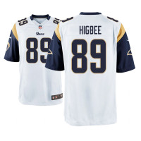 Men Los Angeles Rams #89 White Tyler Higbee Nike Game Jersey