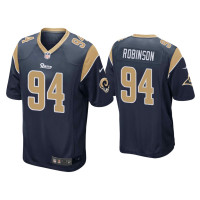 Men Los Angeles Rams #94 A'Shawn Robinson Navy Game Jersey