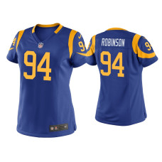 Women Los Angeles Rams #94 A'Shawn Robinson Royal Game Jersey