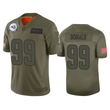 Men Los Angeles Rams #99 Aaron Donald Camo 2019 Salute to Service Limited Jersey