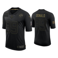 Men Los Angeles Rams #99 Aaron Donald Black 2020 Salute to Service Limited Jersey