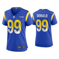 Women Los Angeles Rams #99 Aaron Donald Royal Game Jersey