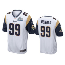 Men Los Angeles Rams #99 Aaron Donald Nike Game White Jersey - Super Bowl LIII