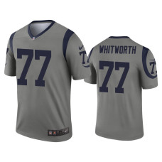 Men Los Angeles Rams #77 Andrew Whitworth Gray Inverted Legend Jersey