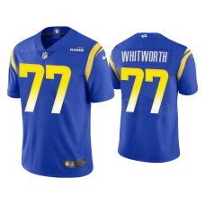 Men Los Angeles Rams #77 Andrew Whitworth Vapor Limited Royal Jersey