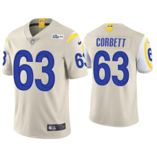 Men Los Angeles Rams #63 Austin Corbett Vapor Limited Bone Jersey