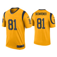 Men Los Angeles Rams #81 Color Rush Legend Ben Skowronek Gold Jersey