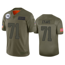 Men Los Angeles Rams #71 Bobby Evans Camo 2019 Salute to Service Limited Jersey