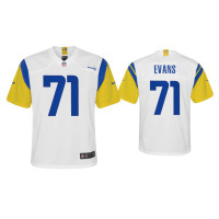 Youth Los Angeles Rams #71 Bobby Evans White Alternate Game Jersey