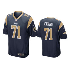 Men Los Angeles Rams #71 Bobby Evans Navy NFL Draft Game Jersey