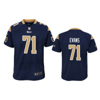 Men Los Angeles Rams #71 Bobby Evans Navy NFL Draft Game Jersey