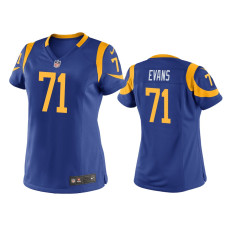 Men Los Angeles Rams #71 Bobby Evans Royal NFL Draft Game Jersey