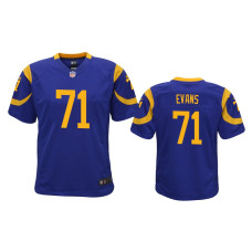 Men Los Angeles Rams #71 Bobby Evans Royal NFL Draft Game Jersey