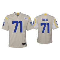 Youth Los Angeles Rams #71 Bobby Evans Bone Game Jersey