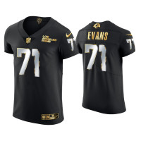 Men Los Angeles Rams #71 Bobby Evans Black Golden Edition Vapor Elite Jersey