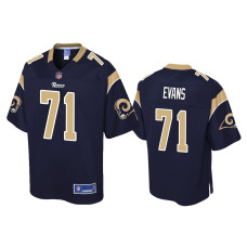 Men Los Angeles Rams #71 Bobby Evans Navy Pro Line Jersey