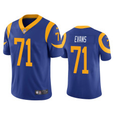 Men Los Angeles Rams #71 Bobby Evans Royal NFL Draft Vapor Limited Jersey