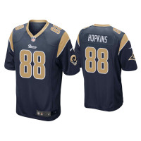 Men Los Angeles Rams #88 Brycen Hopkins Navy Game Jersey