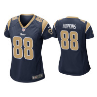 Women Los Angeles Rams #88 Brycen Hopkins Navy Game Jersey